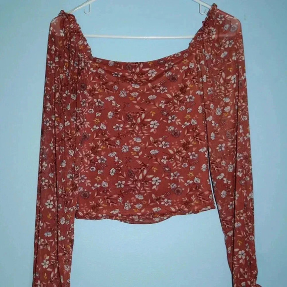 Almost Famous Floral Blouse Top Multicolor Sized Medium - Picture 2 of 15
